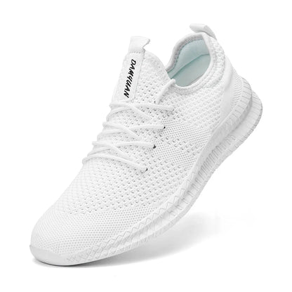 Variant image for Lightweight Breathable Men's Running Shoes – Non-Slip White Sports Trainers for Casual Wear and Outdoor Activities-17