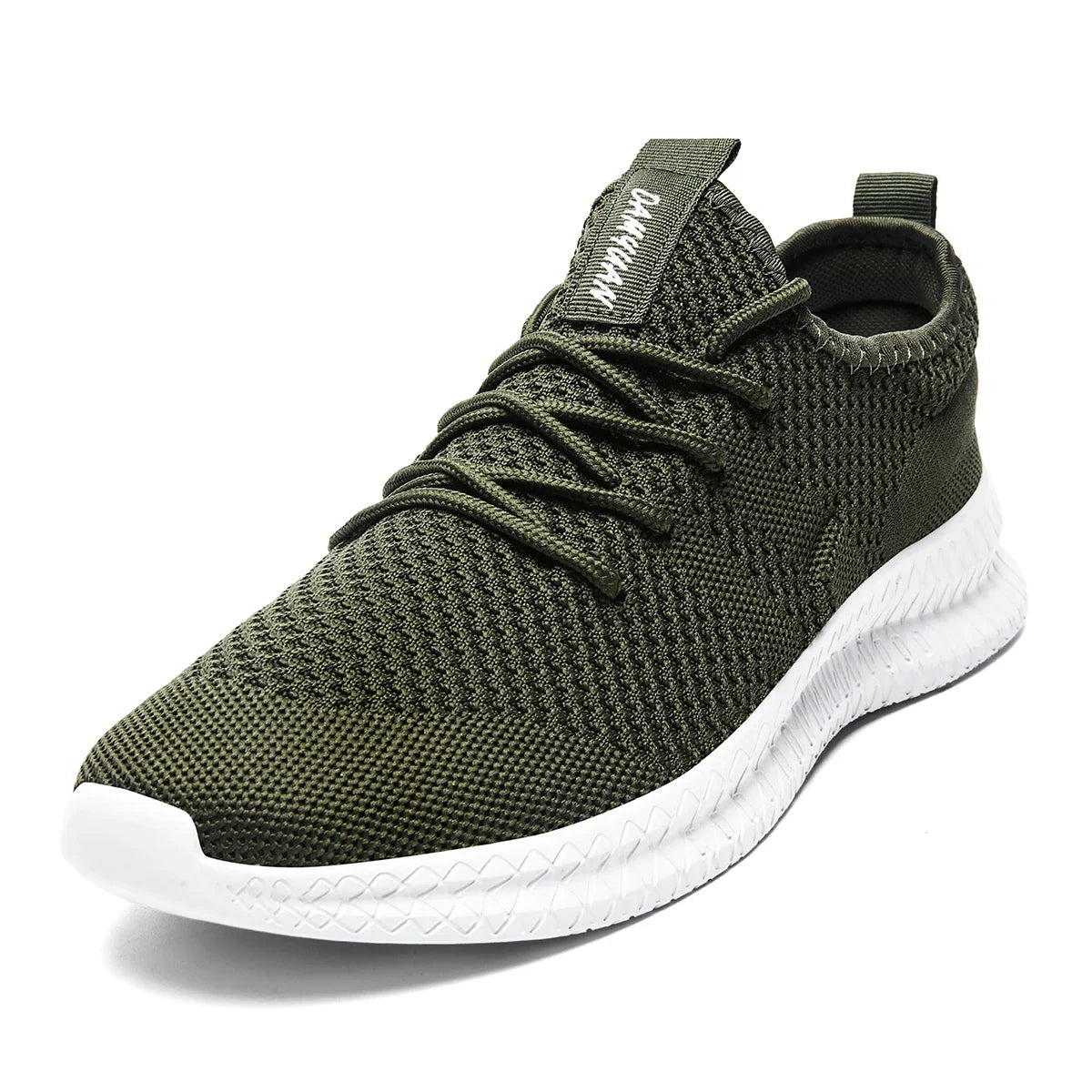 Lightweight Breathable Men's Running Shoes – Non-Slip White Sports Trainers for Casual Wear and Outdoor Activities-1