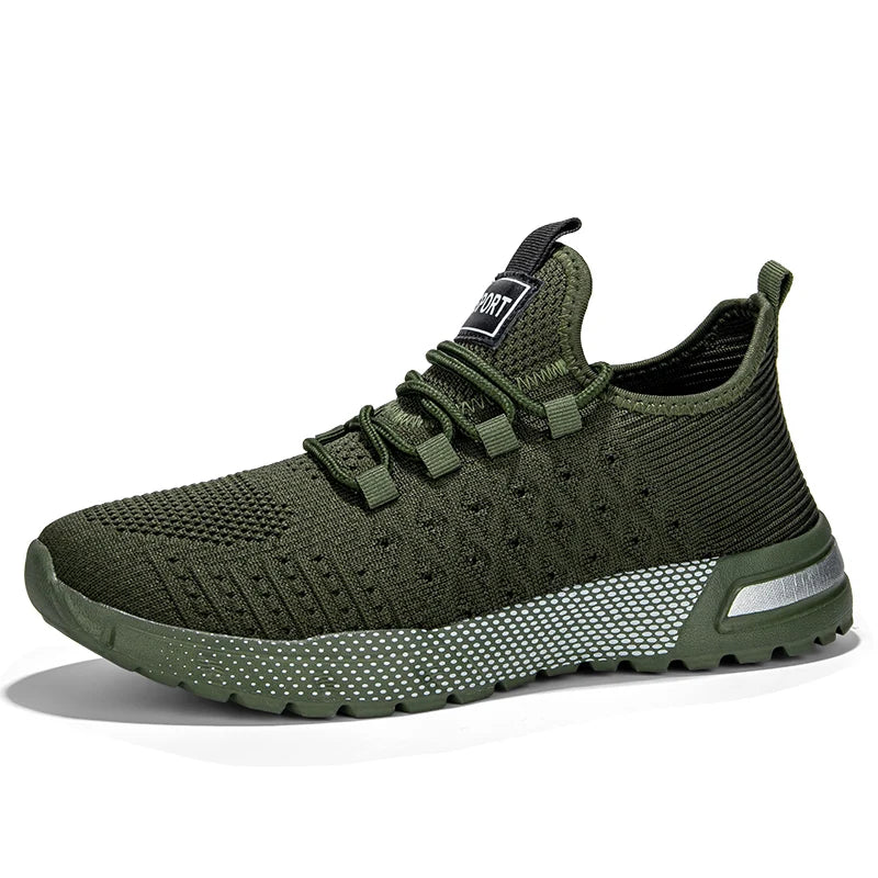 Variant image for Lightweight Breathable Running Shoes for Men – Plus Size Non-Slip Air Mesh Lace-Up Sneakers-24