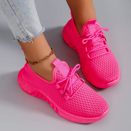 Women's Breathable Mesh Flat Shoes – Lightweight Casual Sports Footwear for Summer Comfort and Style-1