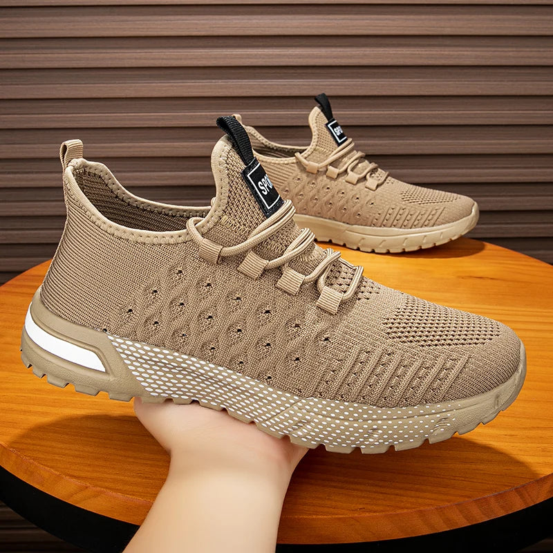Lightweight Breathable Running Shoes for Men – Plus Size Non-Slip Air Mesh Lace-Up Sneakers-4